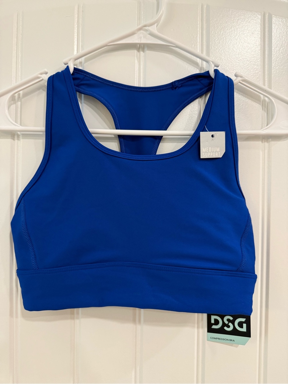 DSG Royal Blue Racerback Medium Support Sports Bra